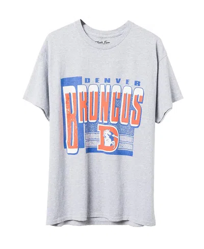 Junk Food Clothing Unisex Nfl Denver Broncos Complete Tee In Heather Gray