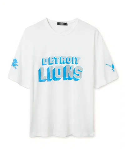 Junk Food Clothing Unisex Nfl Detroit Lions Halfback Jersey Tee In White