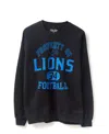 Junk Food Clothing Unisex Nfl Detroit Lions Property Flea Market Crew Fleece In Black