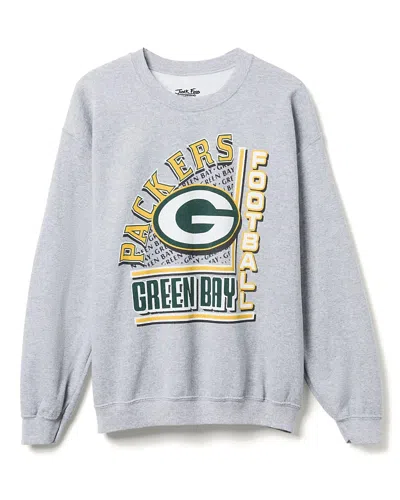 Junk Food Clothing Unisex Nfl Green Bay Packers Backfield Crew Fleece Sweatshirt In Heather Grey