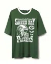 Junk Food Clothing Unisex Nfl Green Bay Packers Oversized Ringer Tee In Hunter