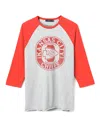 Junk Food Clothing Unisex Nfl Kansas City Chiefs Elite Raglan In Heather Grey/licorice