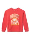 Junk Food Clothing Unisex Nfl Kansas City Chiefs Hot Route Raglan Fleece - Little Kid, Big Kid In Red