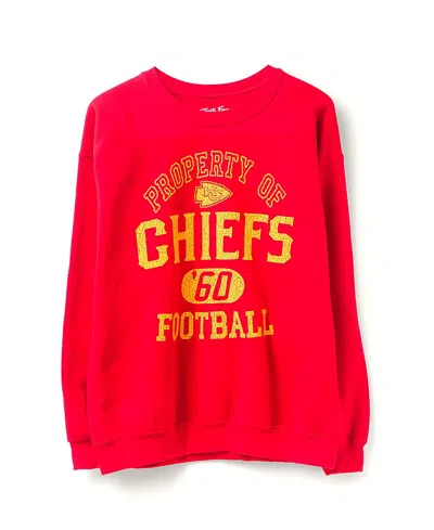 Junk Food Clothing Unisex Nfl Kansas City Chiefs Property Flea Market Crew Fleece In Red