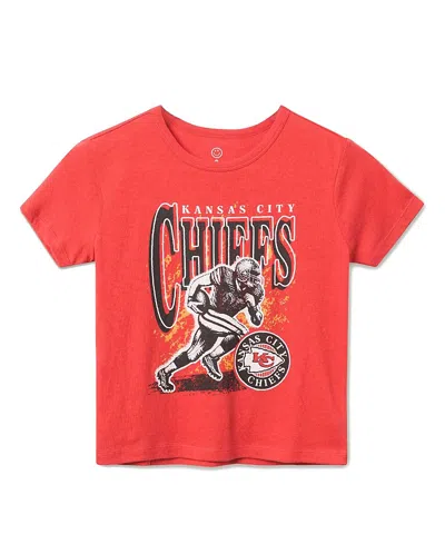 Junk Food Clothing Unisex Nfl Kansas City Chiefs Rushing Tee - Little Kid, Big Kid In Red