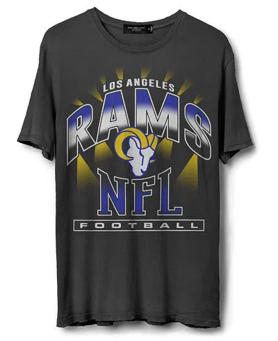 Junk Food Clothing Unisex Nfl Los Angeles Rams Chrome Flea Market Tee In Black