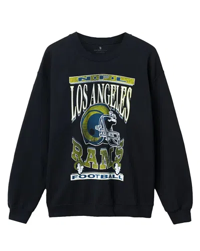 Junk Food Clothing Unisex Nfl Los Angeles Rams Helmet Flea Market Crew In Black