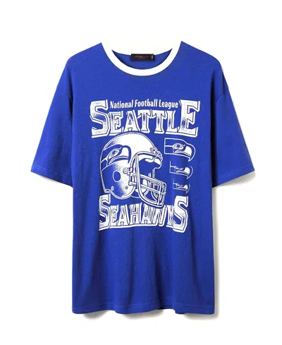 Junk Food Clothing Unisex Nfl Los Angeles Rams Oversized Ringer Tee In Liberty