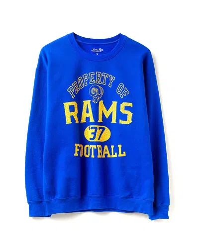 Junk Food Clothing Unisex Nfl Los Angeles Rams Property Flea Market Crew Fleece In Blue