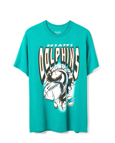Junk Food Clothing Unisex Nfl Miami Dolphins Breakthrough Flea Market Tee In Teal