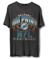 Junk Food Clothing Unisex Nfl Miami Dolphins Chrome Flea Market Tee In Black