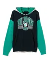 Junk Food Clothing Unisex Nfl Miami Dolphins Tri Color Block Hoodie In Midnight/teal/heather Grey