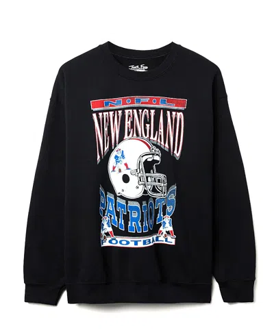 Junk Food Clothing Unisex Nfl New England Patriots Helmet Flea Market Crew Fleece In Black