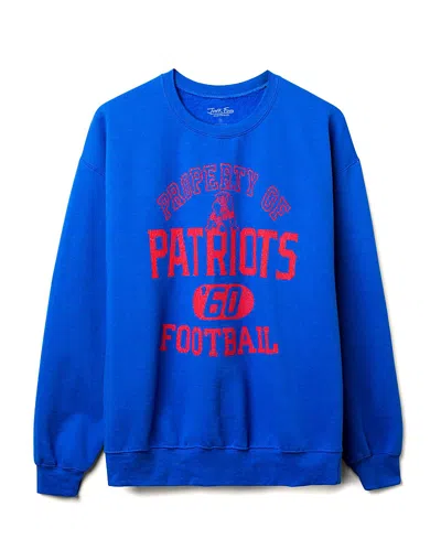 Junk Food Clothing Unisex Nfl New England Patriots Property Flea Market Crew Fleece In Blue