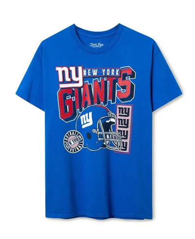 Junk Food Clothing Unisex Nfl New York Giants Checkdown Flea Market Tee In Blue