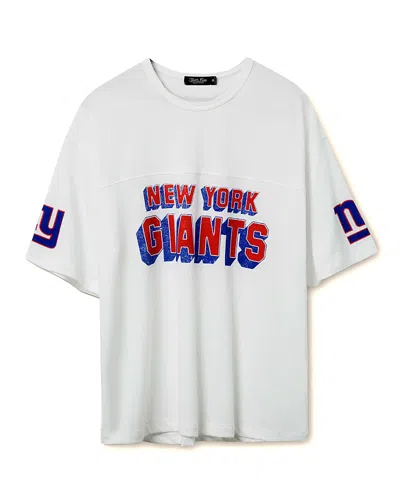 Junk Food Clothing Unisex Nfl New York Giants Halfback Jersey Tee In White