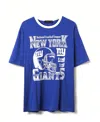 Junk Food Clothing Unisex Nfl New York Giants Oversized Ringer Tee In Liberty
