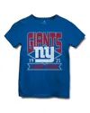 Junk Food Clothing Unisex Nfl New York Giants Overtime Tee In Blue