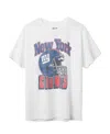 Junk Food Clothing Unisex Nfl New York Giants Throwback Helmet Flea Market Tee In White