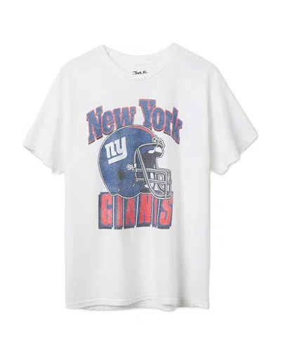 Junk Food Clothing Unisex Nfl New York Giants Throwback Helmet Flea Market Tee In White
