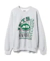 Junk Food Clothing Unisex Nfl New York Jets Backfield Crew Fleece Sweatshirt In Heather Grey