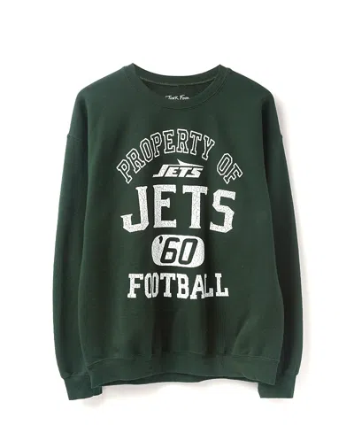 Junk Food Clothing Unisex Nfl New York Jets Backfield Flea Market Crew Fleece In Green