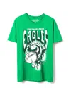 Junk Food Clothing Unisex Nfl Philadelphia Eagles Breakthrough Flea Market Tee In Kelly
