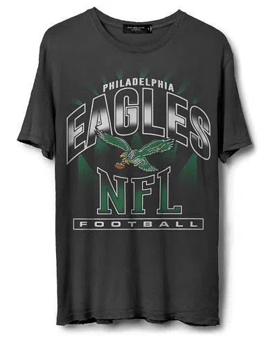 Junk Food Clothing Unisex Nfl Philadelphia Eagles Chrome Flea Market Tee In Black