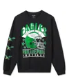 Junk Food Clothing Unisex Nfl Philadelphia Eagles Glitter Helmet Flea Market Crew Fleece In Black