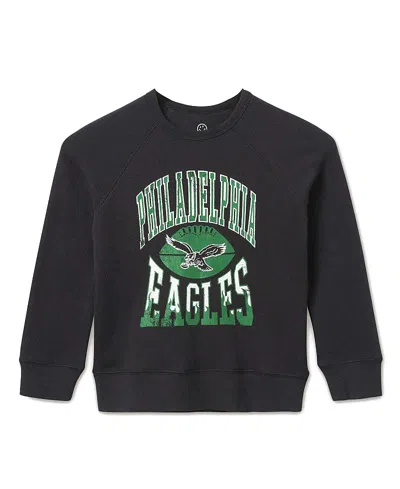 Junk Food Clothing Unisex Nfl Philadelphia Eagles Hot Route Raglan Fleece - Little Kid, Big Kid In Green