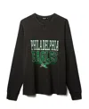 Junk Food Clothing Unisex Nfl Philadelphia Eagles Long Sleeve Henley Tee In Black