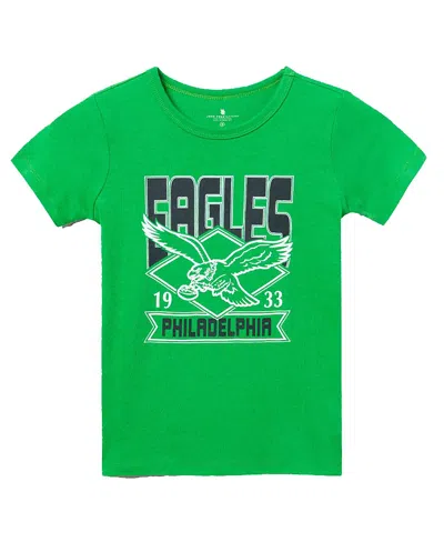 Junk Food Clothing Unisex Nfl Philadelphia Eagles Overtime Tee - Little Kid, Big Kid In Kelly