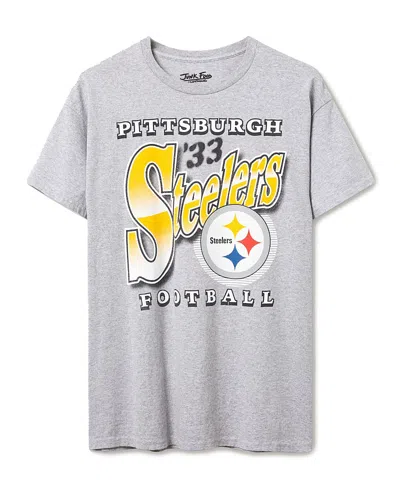 Junk Food Clothing Unisex Nfl Pittsburgh Steelers Bootleg Flea Market Tee In Gray