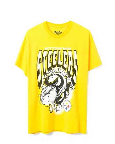 Junk Food Clothing Unisex Nfl Pittsburgh Steelers Breakthrough Flea Market Tee In Yellow