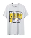 Junk Food Clothing Unisex Nfl Pittsburgh Steelers Complete Tee In Heather Gray