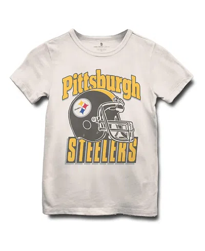 Junk Food Clothing Unisex Nfl Pittsburgh Steelers Helmet Tee - Little Kid, Big Kid In White