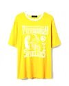 Junk Food Clothing Unisex Nfl Pittsburgh Steelers Oversized Ringer Tee In Mustard