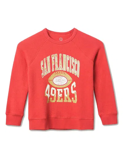 Junk Food Clothing Unisex Nfl San Francisco 49ers Hot Route Raglan Fleece - Little Kid, Big Kid In Red