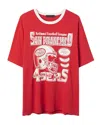 Junk Food Clothing Unisex Nfl San Francisco 49ers Oversized Ringer Tee In Licorice