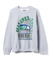 Junk Food Clothing Unisex Nfl Seattle Seahawks Backfield Crew Fleece In Heather Grey