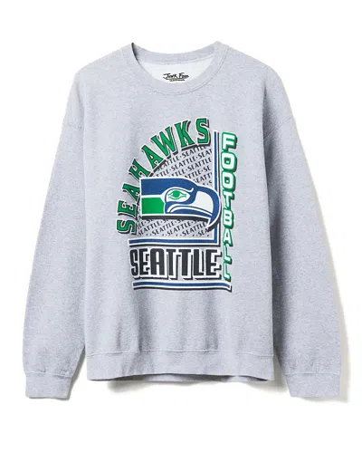 Junk Food Clothing Unisex Nfl Seattle Seahawks Backfield Crew Fleece In Heather Grey