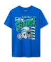 Junk Food Clothing Unisex Nfl Seattle Seahawks Checkdown Flea Market Tee In Blue