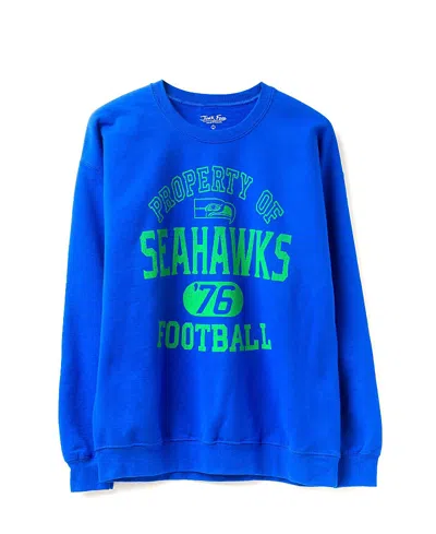 Junk Food Clothing Unisex Nfl Seattle Seahawks Property Flea Market Crew Fleece In Blue