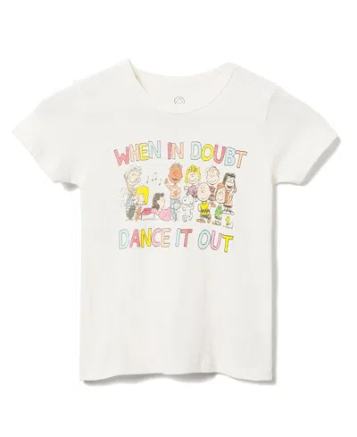 Junk Food Clothing Unisex Peanuts Dance It Out Tee - Little Kid, Big Kid In White