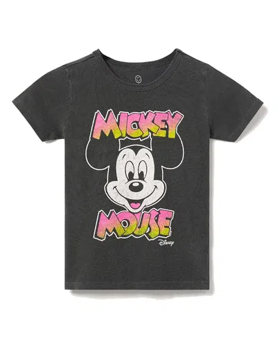 Junk Food Clothing Unisex Retro Mickey Tee - Little Kid, Big Kid In Black