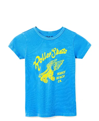Junk Food Clothing Unisex Roller Skate Venice Beach Tee - Little Kid, Big Kid In Blue