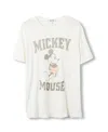 Junk Food Clothing Unisex Sporty Mickey Vintage Tee In White