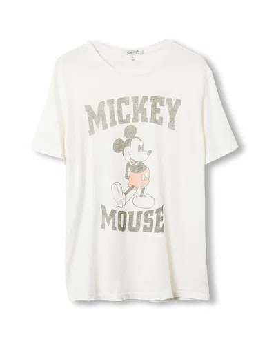 Junk Food Clothing Unisex Sporty Mickey Vintage Tee In White