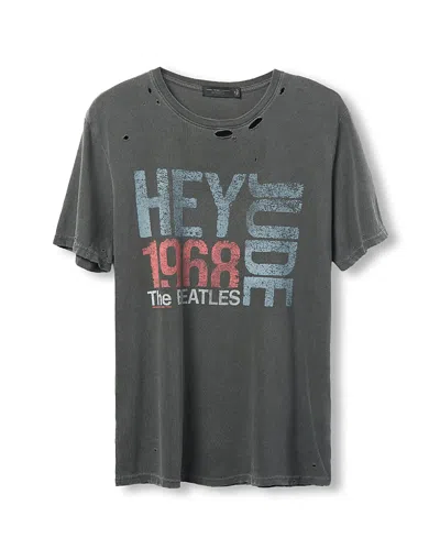Junk Food Clothing Unisex The Beatles Hey Jude Vintage Destroy Tee In Gray