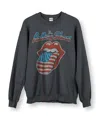 Junk Food Clothing Unisex The Rolling Stones America '78 Flea Market Fleece Sweatshirt In Charcoal